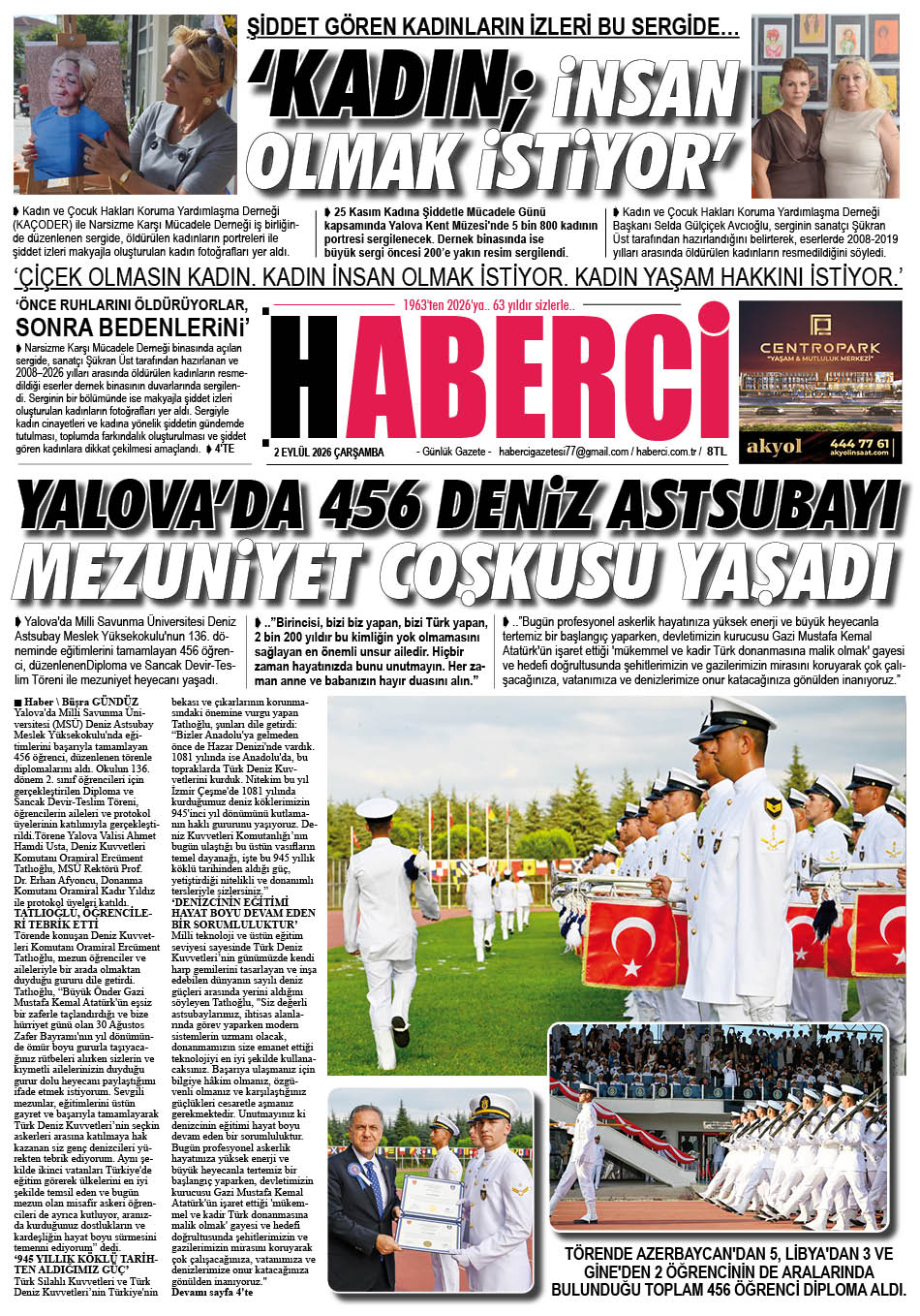 Günlük Gazete Manşeti