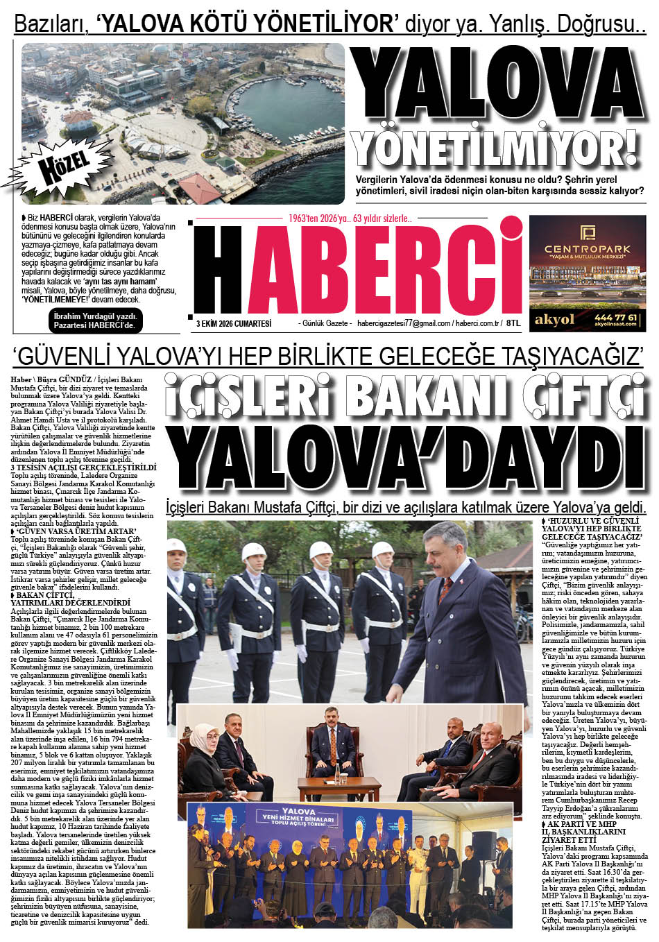Günlük Gazete Manşeti