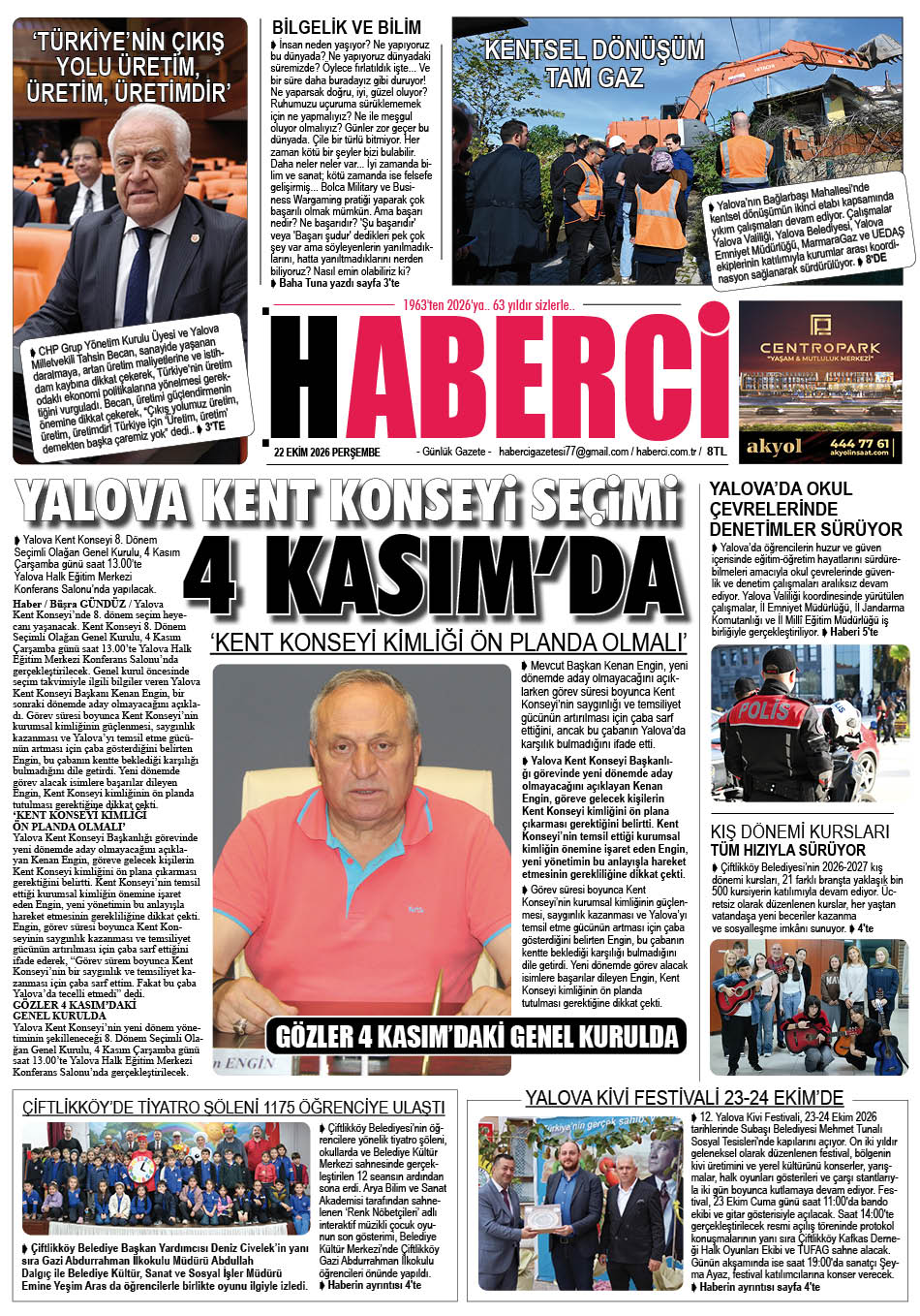 Günlük Gazete Manşeti