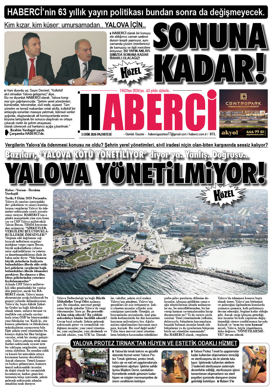 Günlük Gazete Manşeti