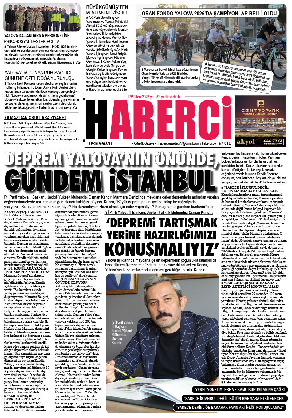 Günlük Gazete Manşeti