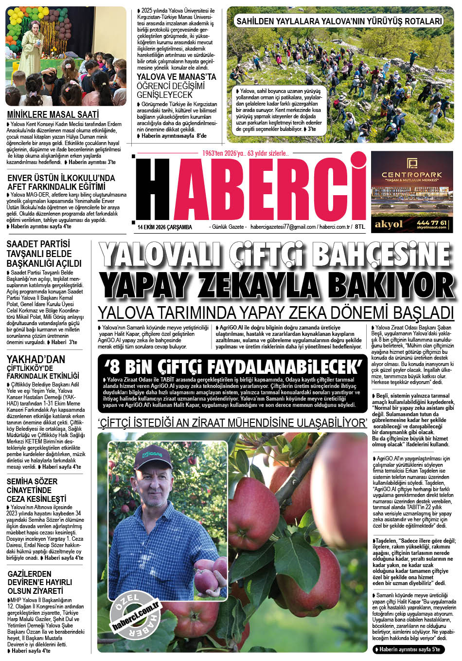 Günlük Gazete Manşeti