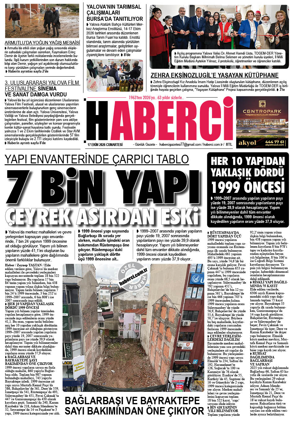Günlük Gazete Manşeti