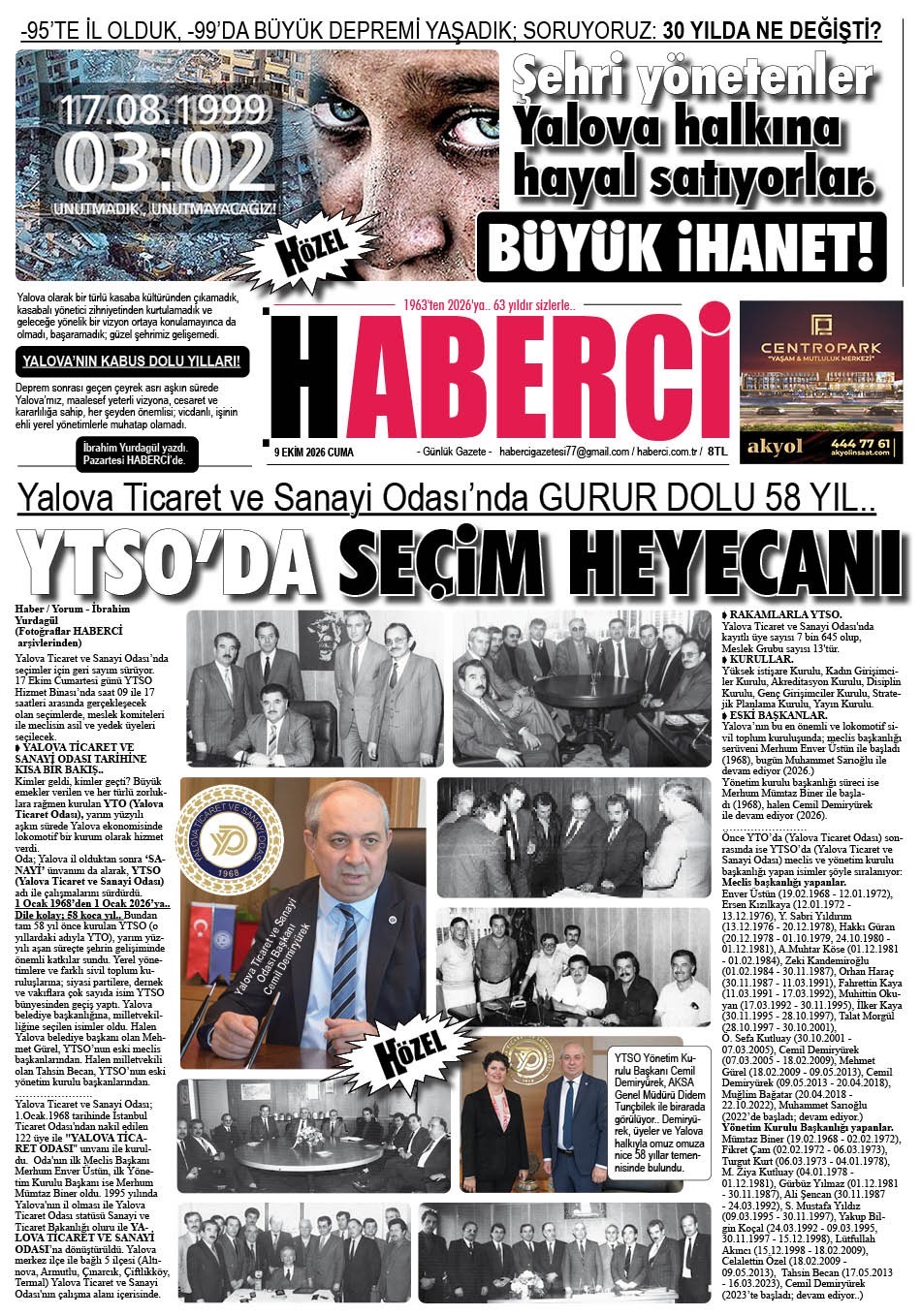 Günlük Gazete Manşeti