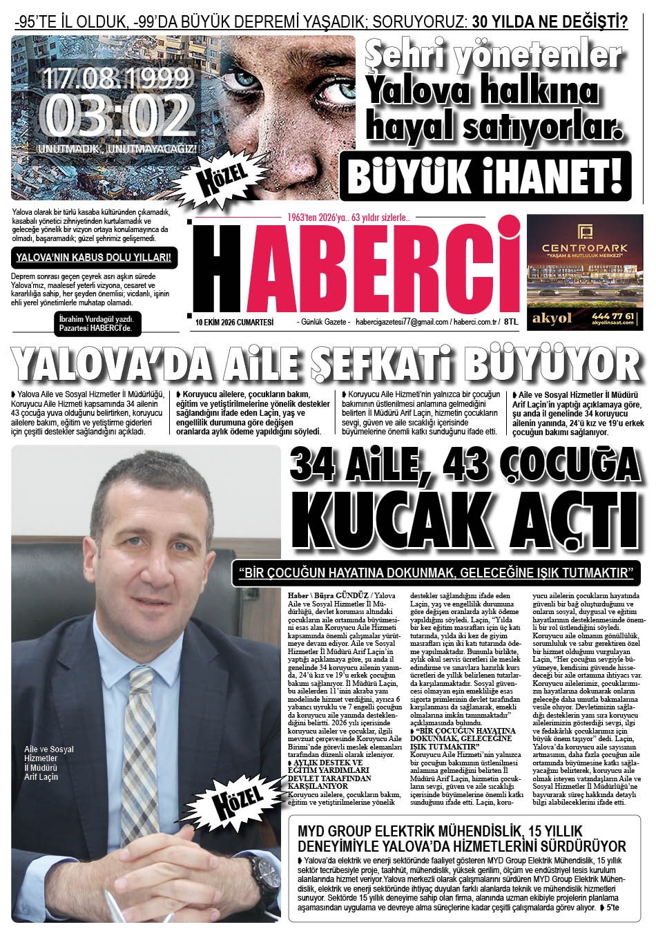 Günlük Gazete Manşeti